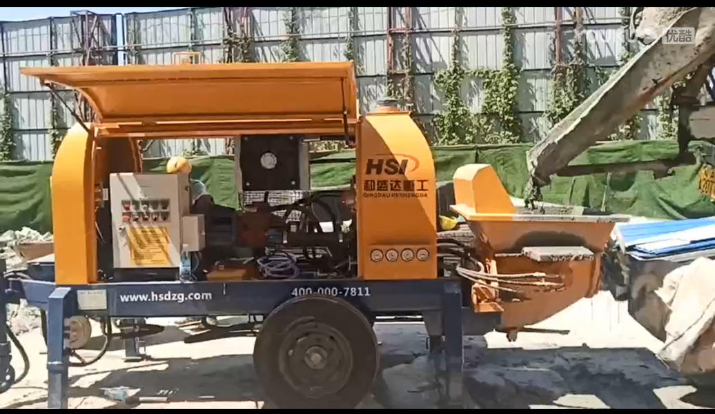 龍游混凝土地泵打混凝土 拖泵輸送過程 和盛達重工